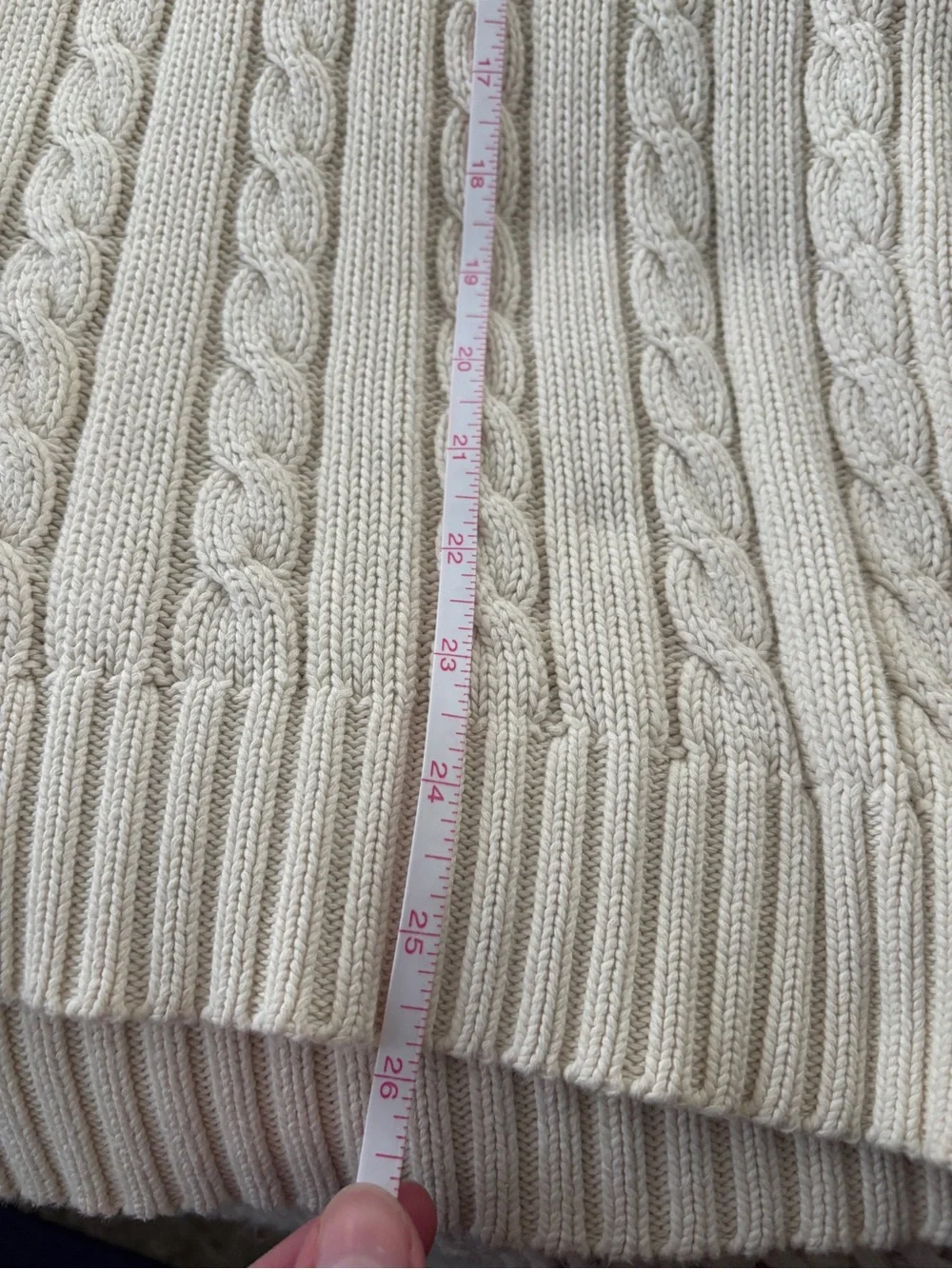 J Crew Vintage Cream Cable knit Crewneck Sweater Men’s Large Oversized Sweater